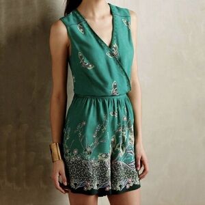 Anthropologie Elevenses Papillion Romper Butterfly Open Back Sleeveless